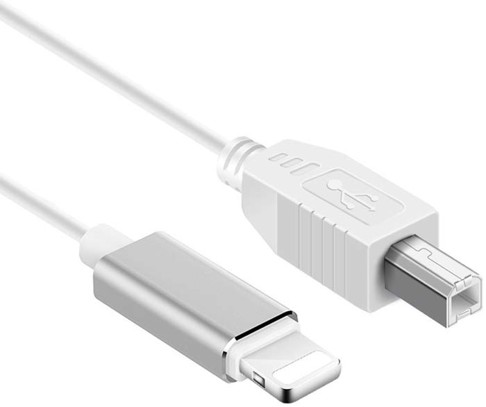 Lightning to USB type B cable