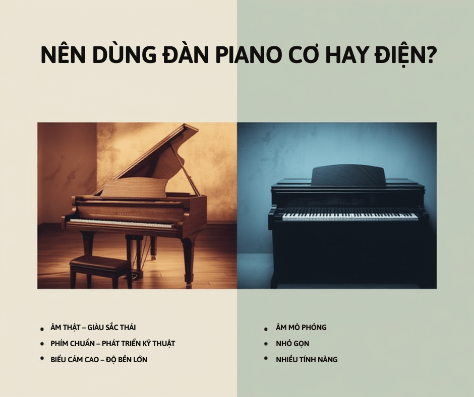 NÊN CHỌN PIANO CƠ HAY PIANO ĐIỆN? – PHÂN TÍCH ĐẦY ĐỦ TỪ PIANO MOZART